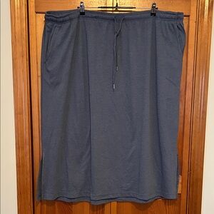 Woman Within Heather Navy Maxi Skirt 4X (34/36) Petite New Soft Stretch Pull On
